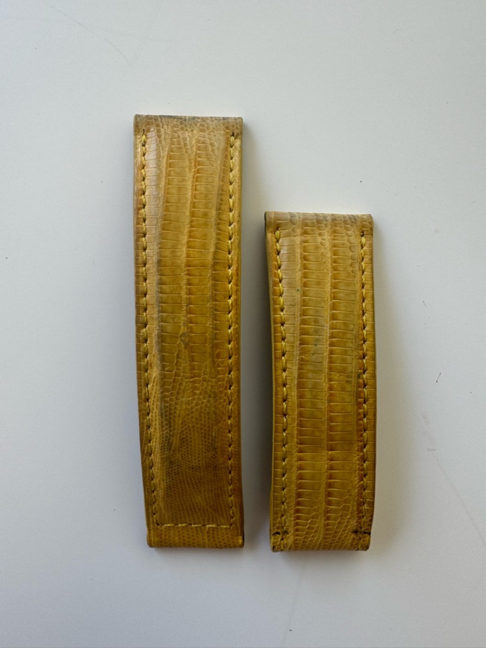 Cartier Yellow Leather Watch Strap Keepers